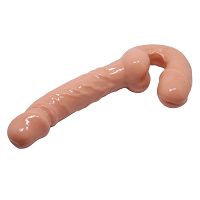 Samonośny strap on podwójne dildo dla par pegging 25 cm - 70266474 - 5