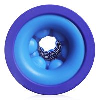 Dwustronny niebieski masturbator dla mężczyzn z wypustkami - 72809194 - 3