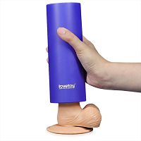 Dwustronny niebieski masturbator dla mężczyzn z wypustkami - 72809194 - 4