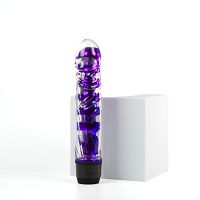 Żelowy wibrator z wypustkami z płynną regulacją wibracji 18 cm - 73106772 - 2