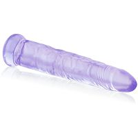 Smukłe dildo pochwowo-analne - żelowa elastyczna pałka - przezroczysty - 83790666 - 2