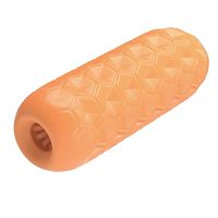 Pomarańczowy żelowy masturbator męski z masującymi kuleczkami - 78647783 - 2