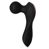 Czarny mini masażer dla kobiet wand 10 opcji wibracji - 77885483 - 8