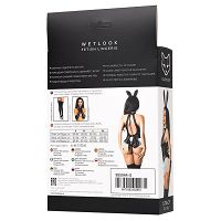 Zmysłowe body Glossy Wetlook Stacy z uszami królika - 71779389 - 7