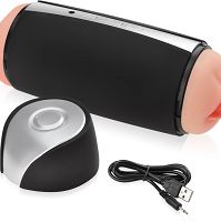 Wibrujący masturbator - 36 funkcji - 2w1 realistyczna pochwa i usta do obciągania - 73570455 - 2