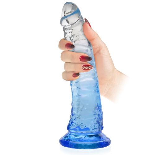 ŻELOWE DILDO ELASTYCZNY PENIS Z PRZYSSAWKĄ 17 cm - 75024768