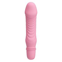 Różowy silikonowy miniwibrator na baterie 10 funkcji - 71839724 - 6