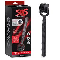 Czarne kolczaste kółko wałeczek drażniący do BDSM - 72562528 - 7