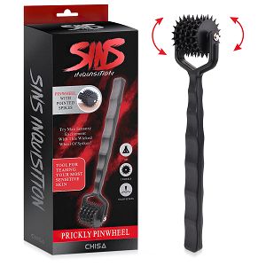 Czarne kolczaste kółko wałeczek drażniący do BDSM - 72562528