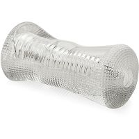 Żelowy masturbator dwustronny ze stymulującymi prążkami - 75795538 - 2