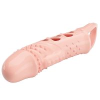 Wibrująca nakładka na penisa z wypustkami przedłużka + 2 cm - 75944181 - 3