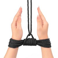 Czarny bawełniany sznur do krępowania 10 m akcesorium BDSM - 76435739 - 2