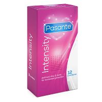 Pasante Intensity prezerwatywy z prążkami i wypustkami 12 szt  - 76176993 - 2