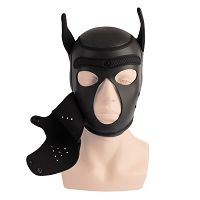 Skórzana maska psa do sesji BDSM i odgrywania scen - 71167820 - 4