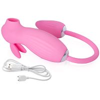 Króliczek z ssącym stymulatorem i jajeczkiem wibrującym - 77453271 - 3