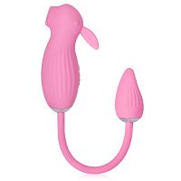 Króliczek z ssącym stymulatorem i jajeczkiem wibrującym - 77453271 - 6