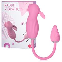 Króliczek z ssącym stymulatorem i jajeczkiem wibrującym - 77453271 - 7