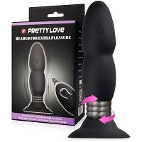 Korek analny z rotacyjnymi kulkami sterowany bezprzewodowym pilotem – 70163207 - 5