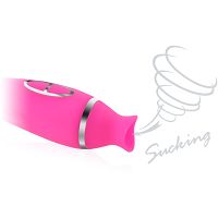 Dwustronny masturbator dla kobiet wibrator g-spot + ssący masażer łechtaczki - 79362021 - 2
