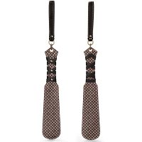 Solidna skórzana packa BDSM z tłoczonym wzorem 20 cm - 79032451 - 7