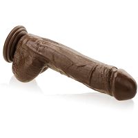 Ogromny 25 cm realistyczny penis - dildo z przyssawką - 72980704 - 2