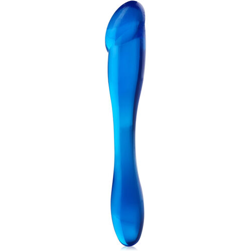 DWUSTRONNE BŁĘKITNE DILDO GIĘTKIE I MIĘKKIE SSD 657183