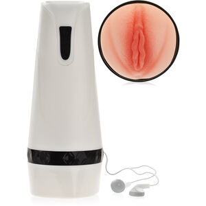Dyskretny masturbator 36 funkcji z dźwiękiem wibrująca sztuczna pochwa - 74777135