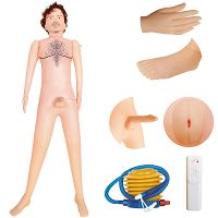 Dmuchana lalka miłości 3D Dennis z wibrującym penisem - 78861925 - 5