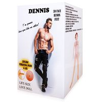 Dmuchana lalka miłości 3D Dennis z wibrującym penisem - 78861925 - 6