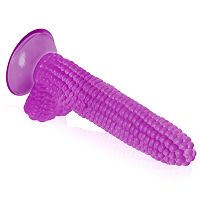 Stymulujące dildo 20 cm fioletowy penis kolba kukurydzy - 70269477 - 2