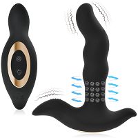 Rotacyjny masażer prostaty i krocza wibrator analny z obrotowymi kulkami - 75701842 - 7