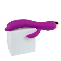Wielofunkcyjny wibrator delfinek z wypustką do łechtaczki 21 opcji - 79726529 - 2