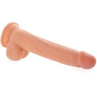 Duże dildo z przesuwną skórą i ruchomym rdzeniem superrealistyczny penis na przyssawce - 78646171 - 3