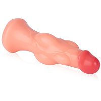 Fantastyczne cieliste dildo z wypukłościami do 5,9 cm średnicy - 73513515 - 2