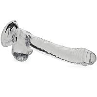 Przeźroczyste mięciutkie dildo penis żelowy - 73855613 - 2