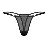 Obsessive Violami przezroczyste stringi z napisem 