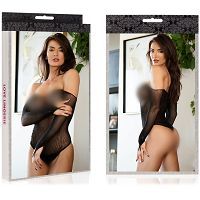 Siateczkowe body z odkrytymi ramionami erotyczna bielizna dla kobiet - 73854438 - 3