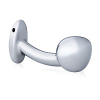 Stalowy wygięty korek analny 3,2 cm średnicy - 75809358 - 2