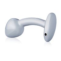 Stalowy wygięty korek analny 3,2 cm średnicy - 75809358 - 3