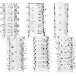 Zestaw 6 żelowych nakładek na penisa - kalejdoskop wrażeń - 77552023