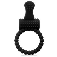 Kulkowy pierścień na penisa wibracje wypustki masaż - 76271157 - 2