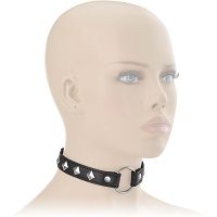 Seksowny choker obroża bdsm z ćwiekami skóra ekologiczna - 77170295 - 2