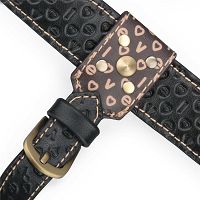 Rebellion regulowany skórzany pas strap-on ze złotymi detalmi i ringiem  - 74528526 - 10