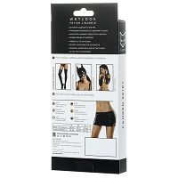 Seksowna czarna spódniczka mini Glossy Wetlook Camren - 77327658 - 5