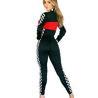 Zmysłowy kombinezon z suwakiem Racer Girl bielizna erotyczna - 76219697 - 3