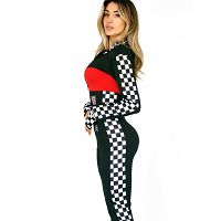 Zmysłowy kombinezon z suwakiem Racer Girl bielizna erotyczna - 76219697 - 4