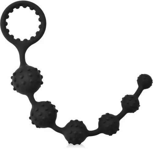 Koraliki analne, silikonowy łańcuszek z masującymi kulkami - 73720282