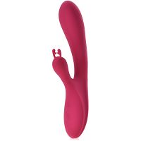 Mocny wibrator z dwoma silnikami - 10 funkcji, elastyczny trzon, wypustka do łechtaczki - 79994071 - 4