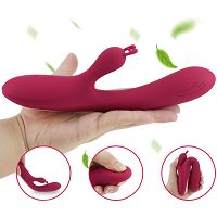 Mocny wibrator z dwoma silnikami - 10 funkcji, elastyczny trzon, wypustka do łechtaczki - 79994071 - 6