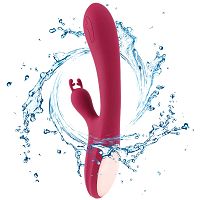 Mocny wibrator z dwoma silnikami - 10 funkcji, elastyczny trzon, wypustka do łechtaczki - 79994071 - 8